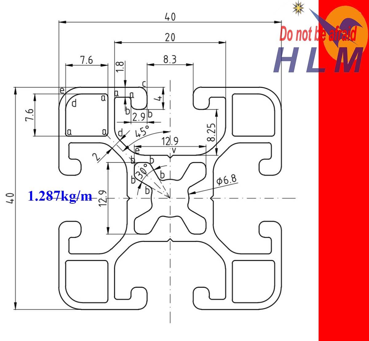 Nhôm định hình 40x40 tphcm